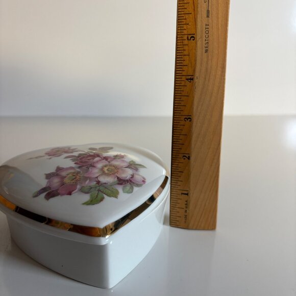Gerold Porzellan Heart Trinket Box Porcelain Bavaria Western Germany - Picture 7 of 7